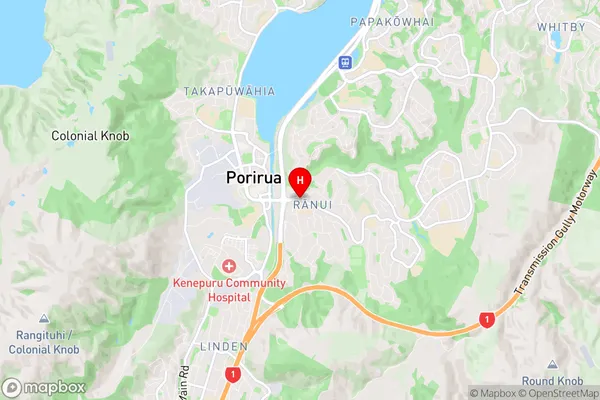 Porirua East, Wellington Region Map