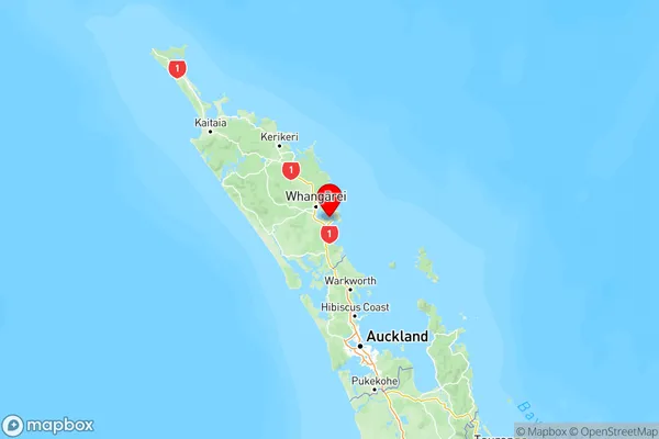 One Tree Point, Northland Region Map