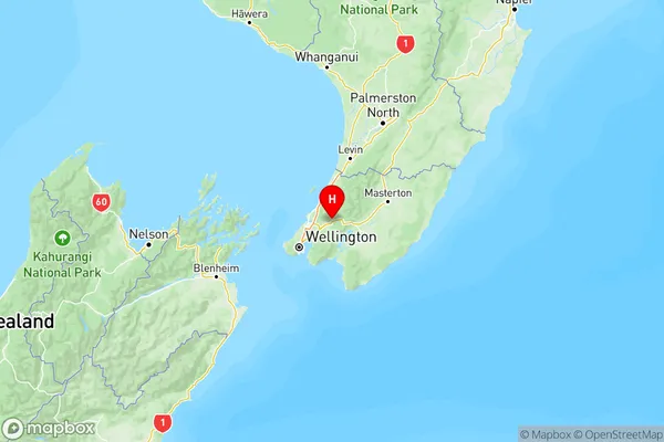 Birchville, Wellington Region Map