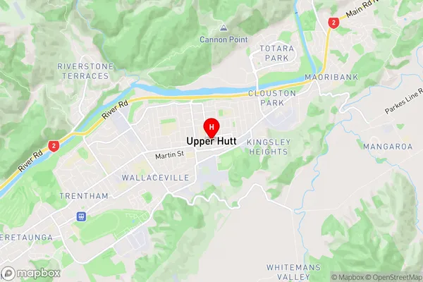 Upper Hutt, Wellington Region Map