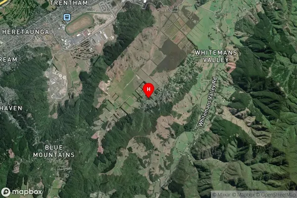 Whitemans Valley, Wellington Satellite Map