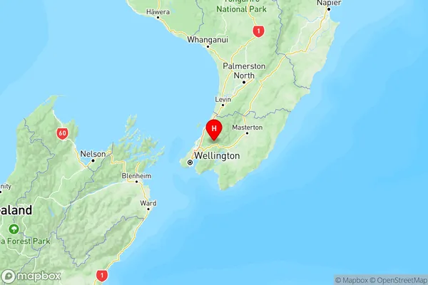 Upper Hutt, Wellington Region Map