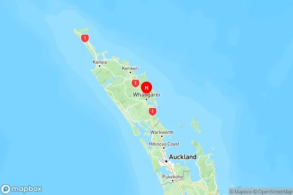 Otangarei, Northland Region Map
