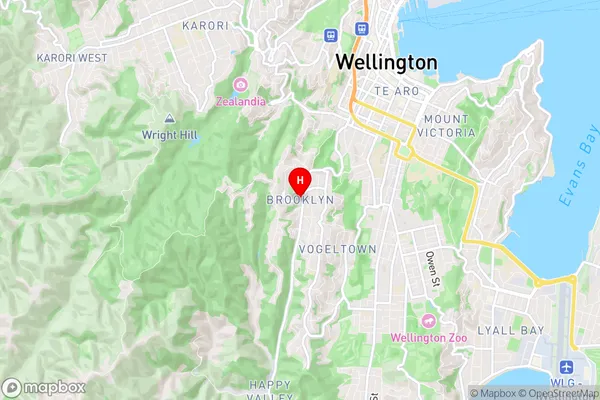 Brooklyn, Wellington Region Map