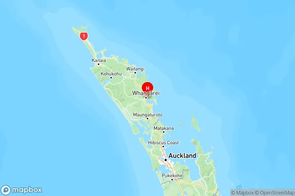 Parahaki, Northland Region Map