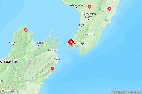 Houghton Bay, Wellington Region Map