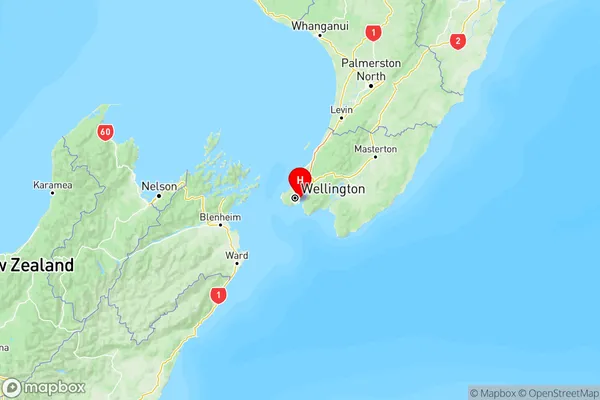 Karaka Bays, Wellington Region Map