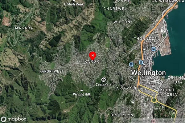 Karori, Wellington Satellite Map