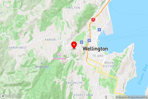 Kelburn, Wellington Region Map