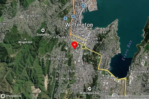 Mount Cook, Wellington Satellite Map