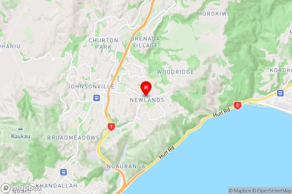 Newlands, Wellington Region Map