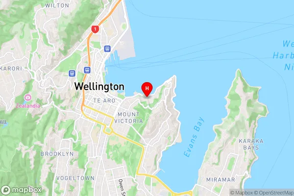 Oriental Bay, Wellington Region Map