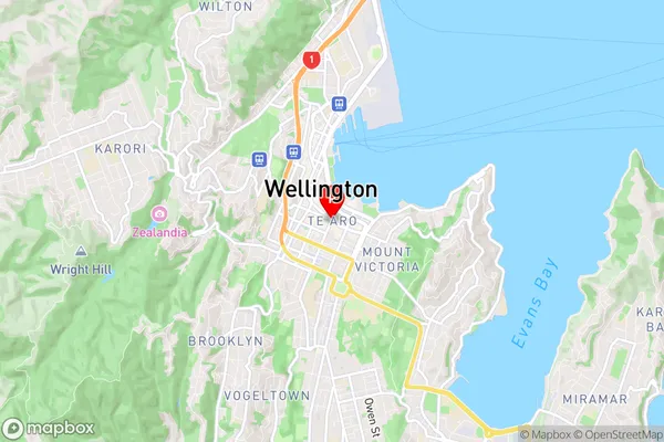 Te Aro, Wellington Region Map