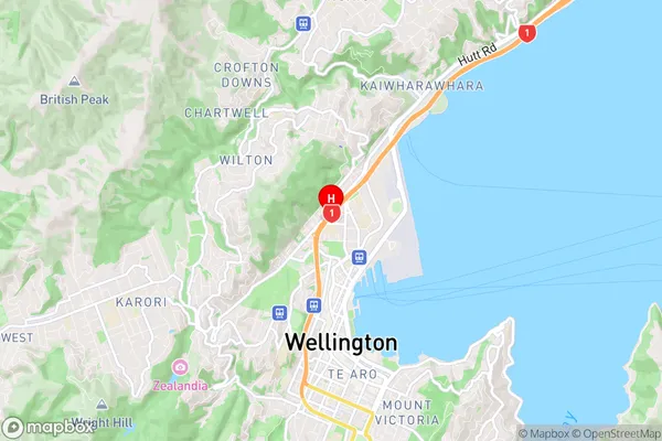 Thorndon, Wellington Region Map