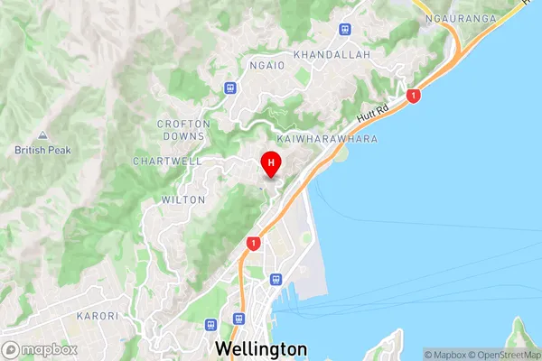 Wadestown, Wellington Region Map