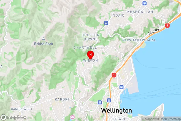 Wilton, Wellington Region Map