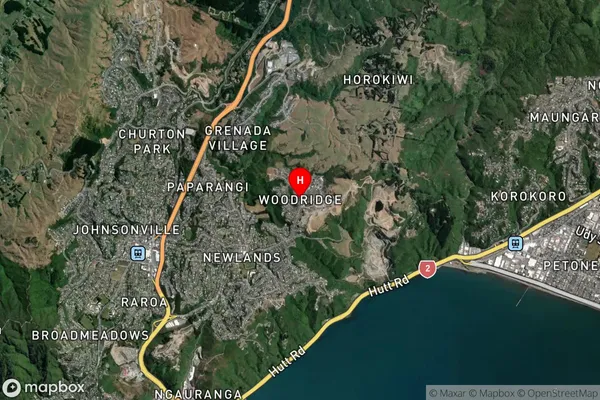 Woodridge, Wellington Satellite Map