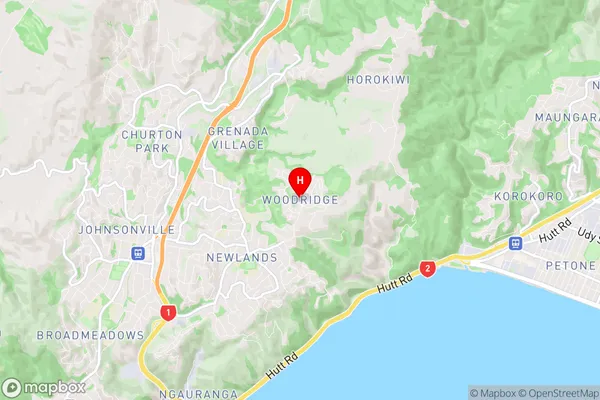 Woodridge, Wellington Region Map