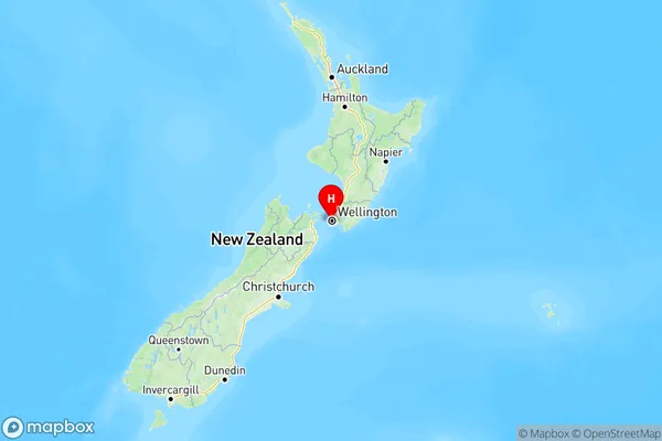 New Zealand Capital Wellington map
