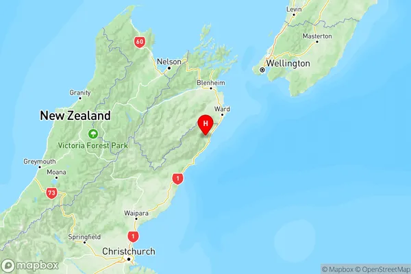 Clarence, Canterbury Region Map