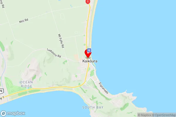 Kaikoura, Canterbury Region Map