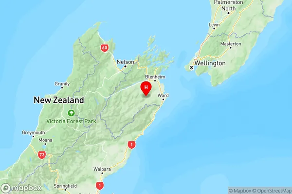 Awatere Valley, Marlborough Region Map