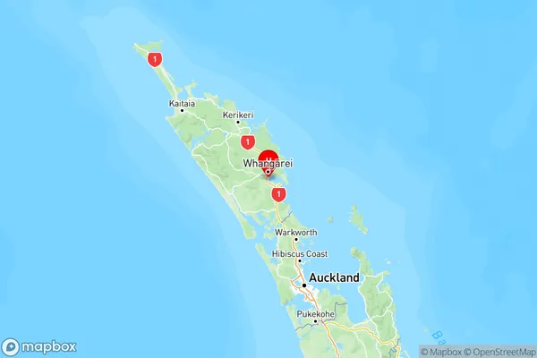 Portland, Northland Region Map