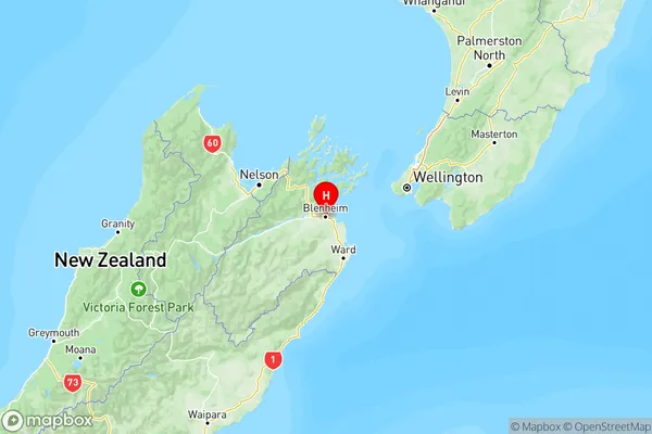 Blenheim Central, Marlborough Region Map