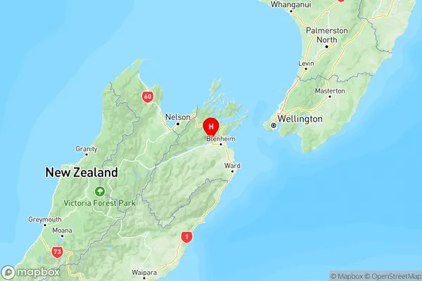 Kaituna, Marlborough Region Map