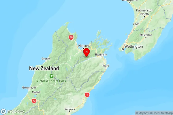 North Bank, Marlborough Region Map