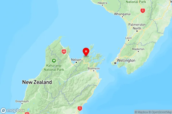 Okiwi Bay, Marlborough Region Map