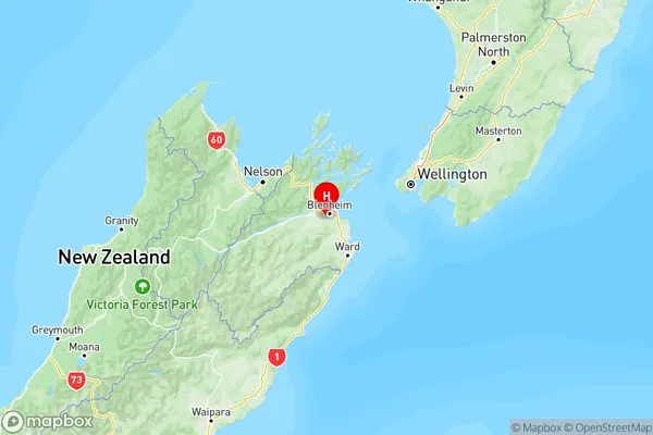 Omaka, Marlborough Region Map