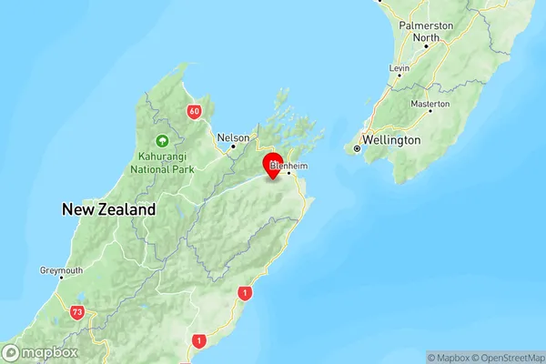 Pelorus Sounds, Marlborough Region Map