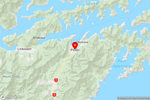 Picton, Marlborough Region Map