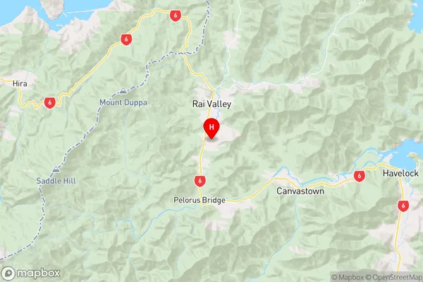 Rai Valley, Marlborough Region Map