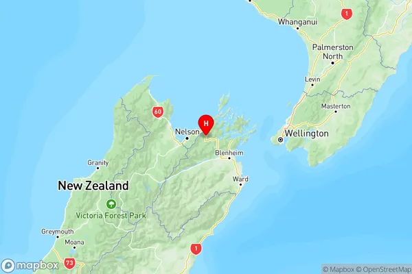 Rai Valley, Marlborough Region Map