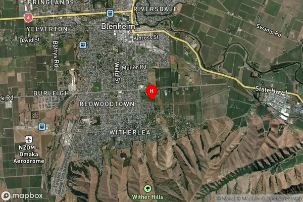 Redwoodtown, Marlborough Satellite Map