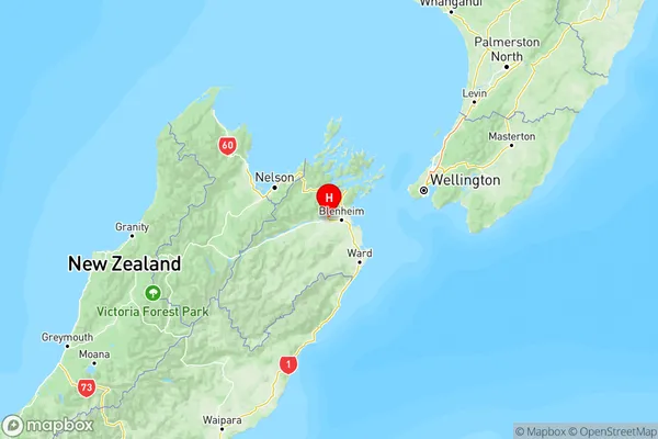 Renwick, Marlborough Region Map