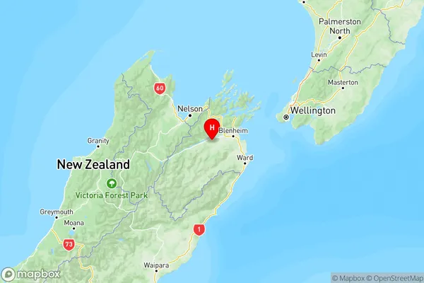 Wairau Valley, Marlborough Region Map