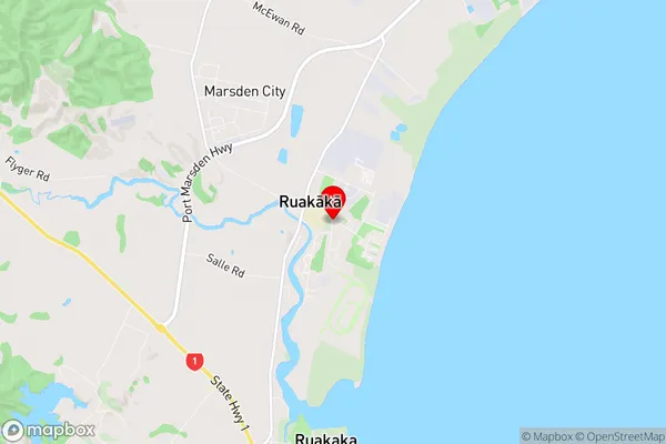 Ruakaka, Northland Region Map