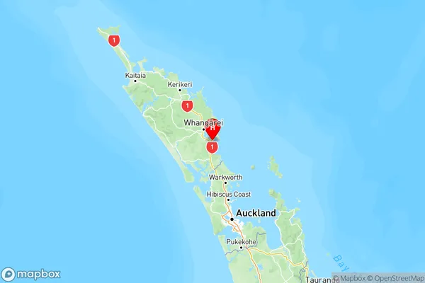 Ruakaka, Northland Region Map