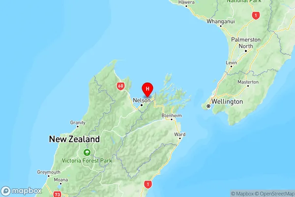 Cable Bay, Nelson Region Map