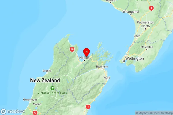 Glenduan, Nelson Region Map