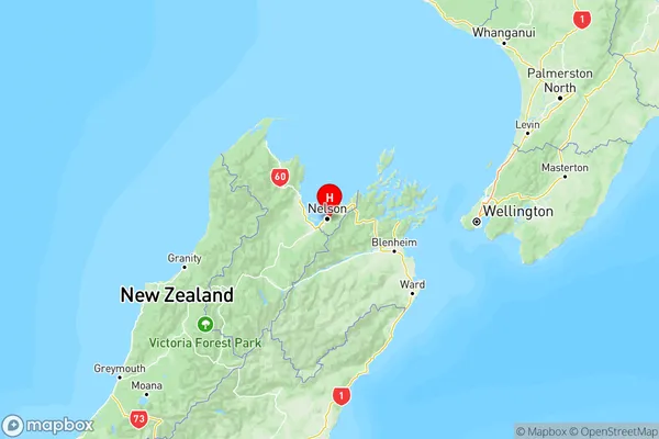 Maitai, Nelson Region Map