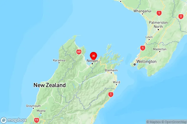 Marybank, Nelson Region Map