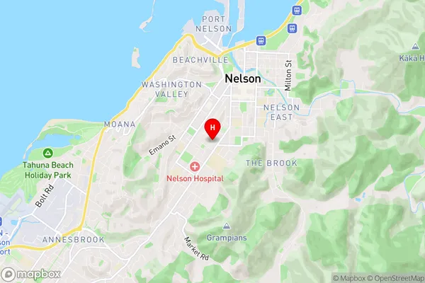 Nelson South, Nelson Region Map