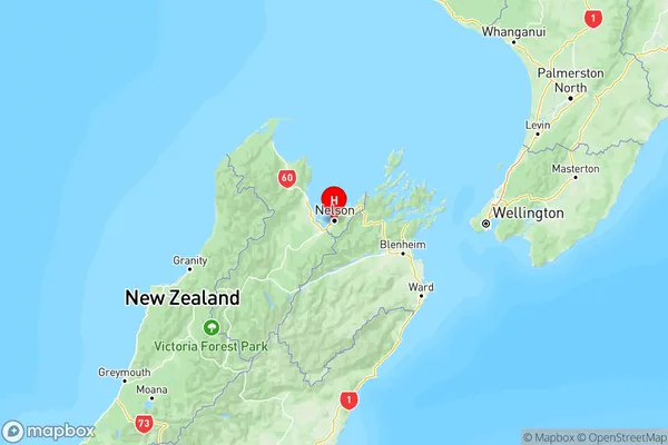 Nelson South, Nelson Region Map