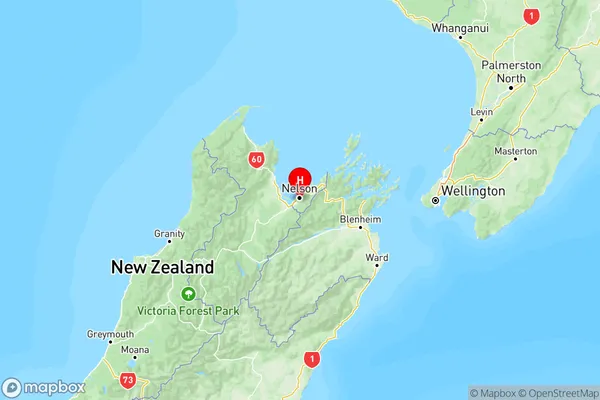 The Brook, Nelson Region Map