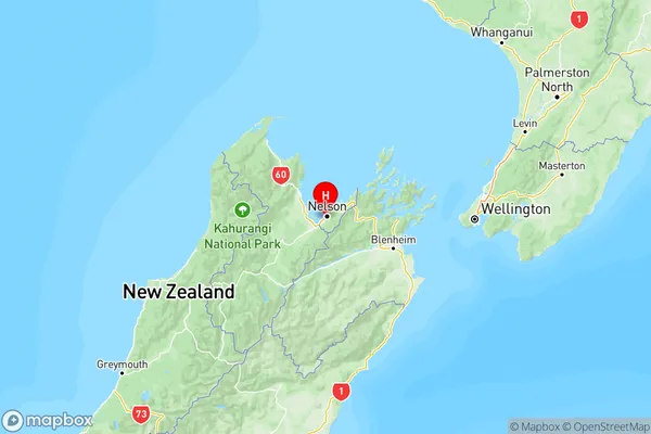 Washington Valley, Nelson Region Map