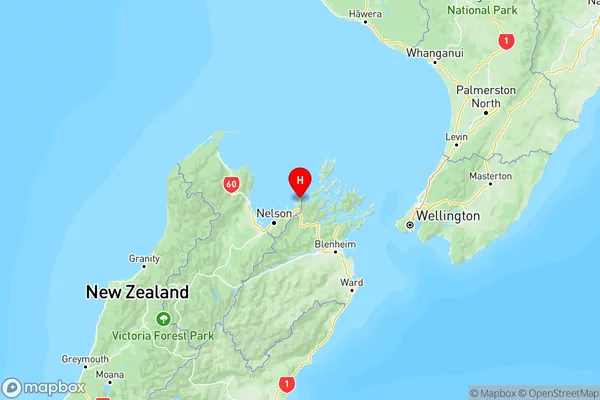 Whangamoa, Nelson Region Map